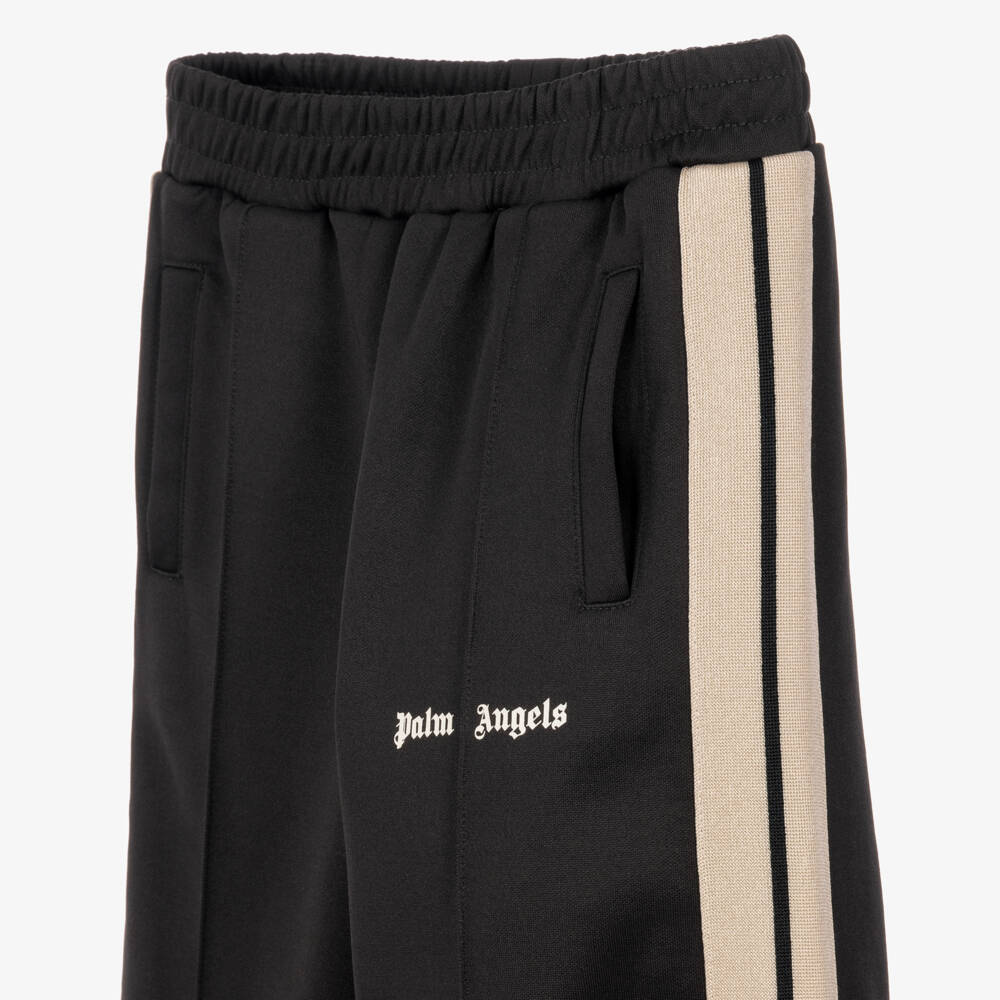 Palm Angels-Black Pintuck Jersey Joggers for Boys | Childrensalon