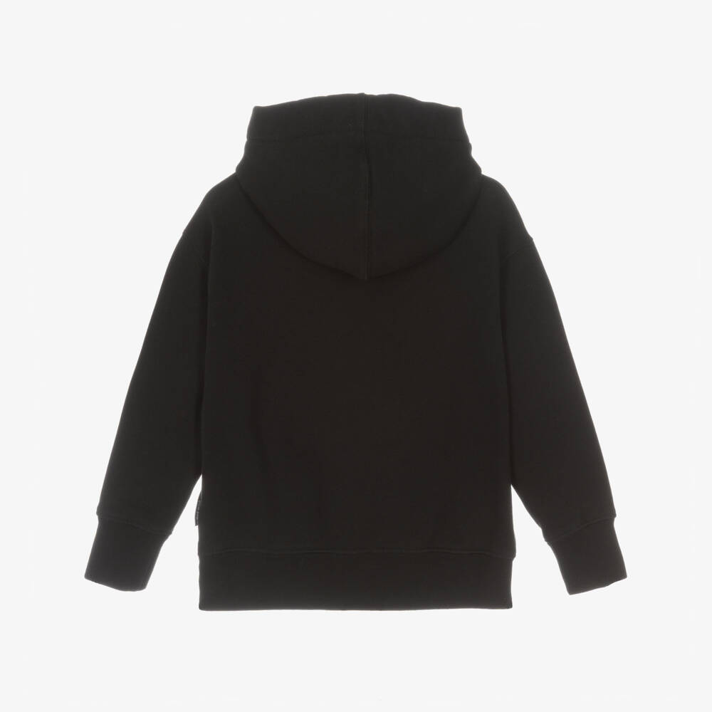 Palm Angels-Boys Black Hoodie with Sprayed Bear & Logo | Childrensalon