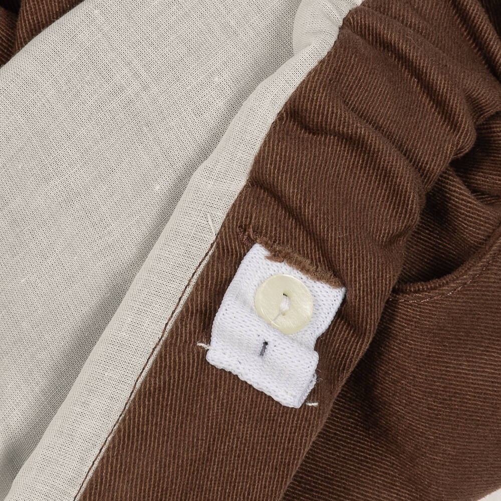 Paloma de la O-Boys Brown Striped Sweater & Shorts Set | Childrensalon