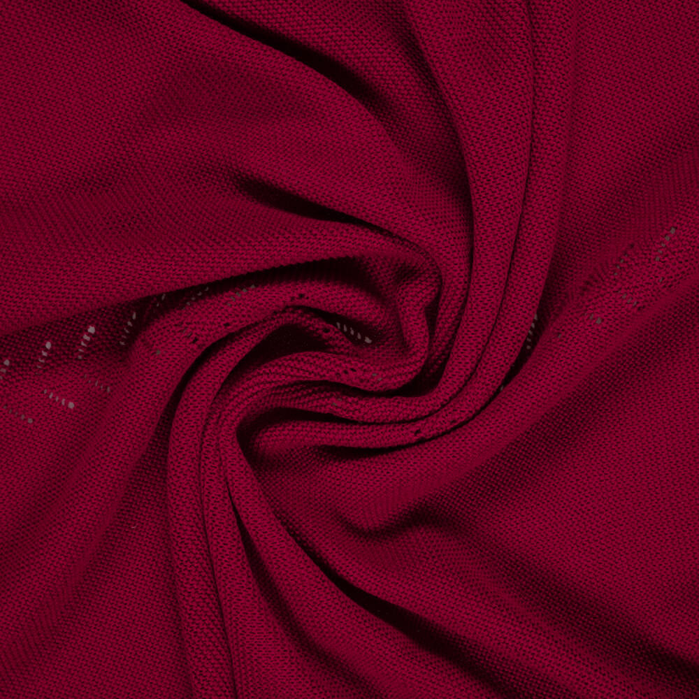 Paloma de la O-Burgundy Knitted Baby Blanket (85cm) | Childrensalon