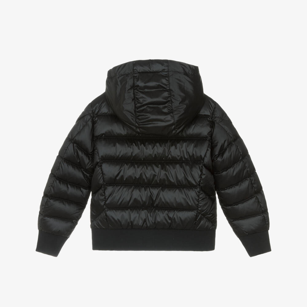 Parajumpers-Boys Black Down-Padded Pharrell Puffer Jacket with Hood | Childrensalon