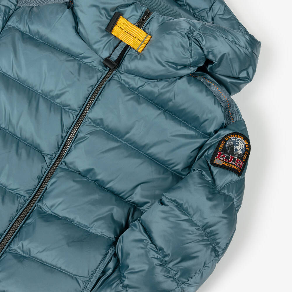 Parajumpers-جاكيت بافر مبطن بريش لون أزرق للأولاد | Childrensalon