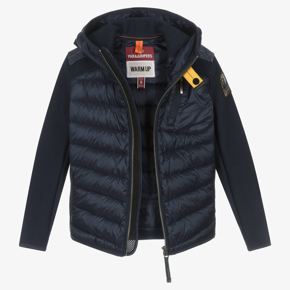 Parajumpers-Boys Blue Hooded Nolan Jacket | Childrensalon
