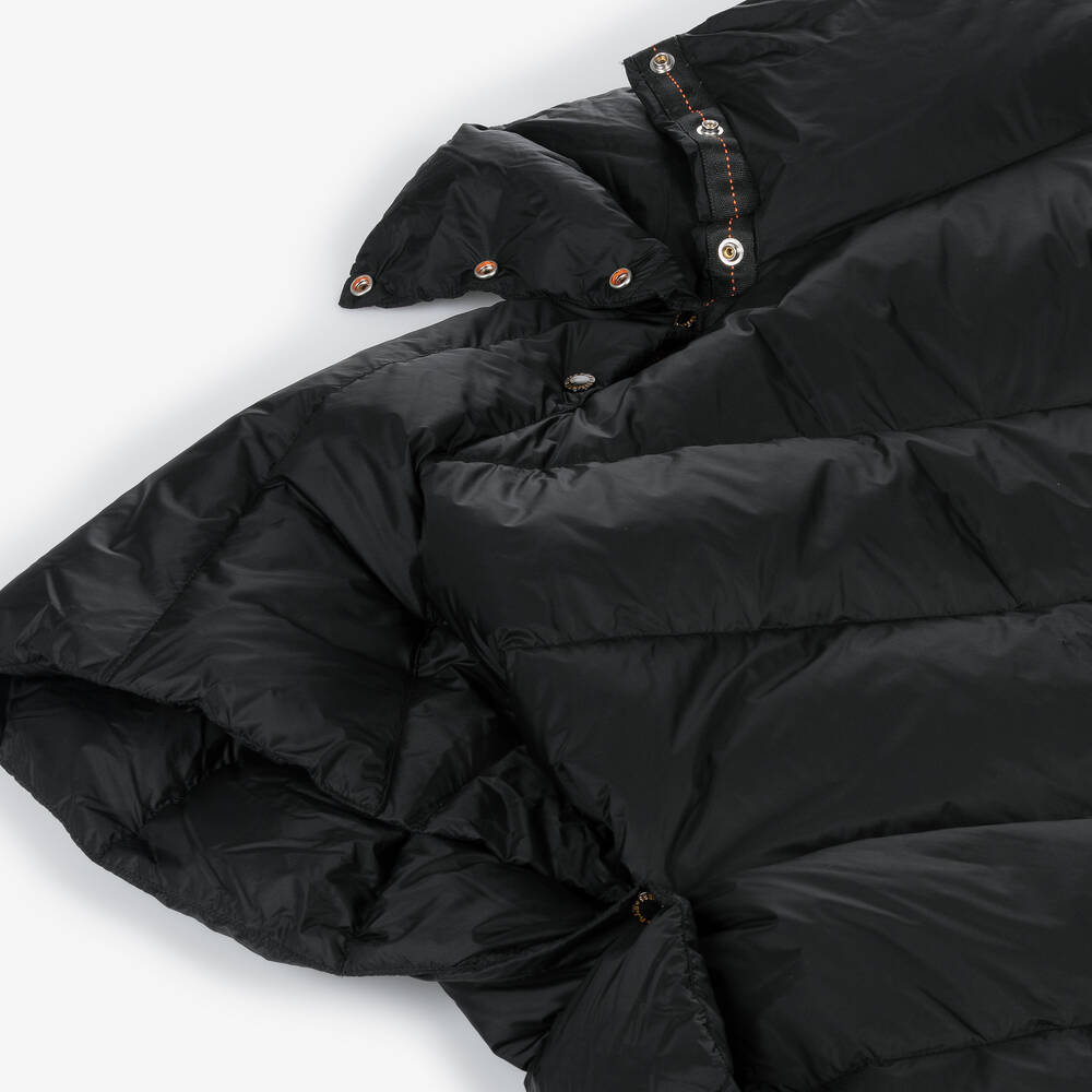Parajumpers-Girls Black Down Padded Puffer Cape | Childrensalon