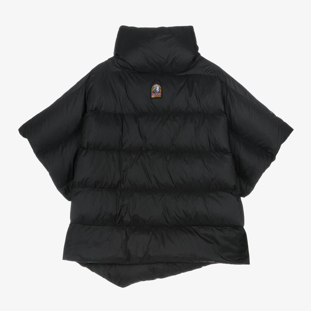 Parajumpers-Girls Black Down Padded Puffer Cape | Childrensalon