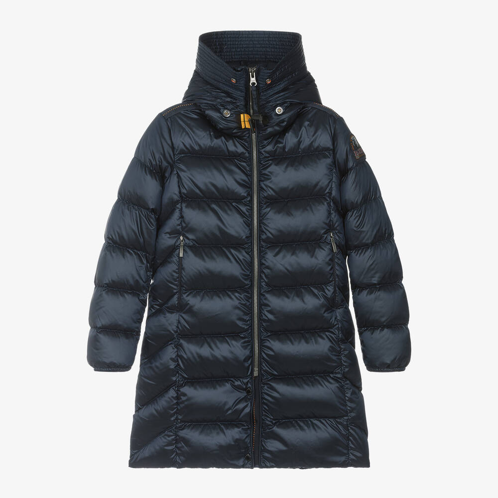 Parajumpers-Girls Blue Hooded Puffer Coat | Childrensalon