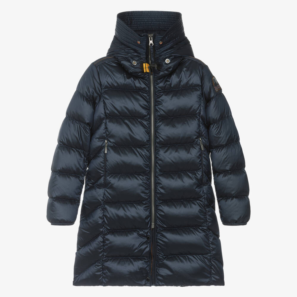 Parajumpers-Girls Blue Hooded Puffer Coat | Childrensalon