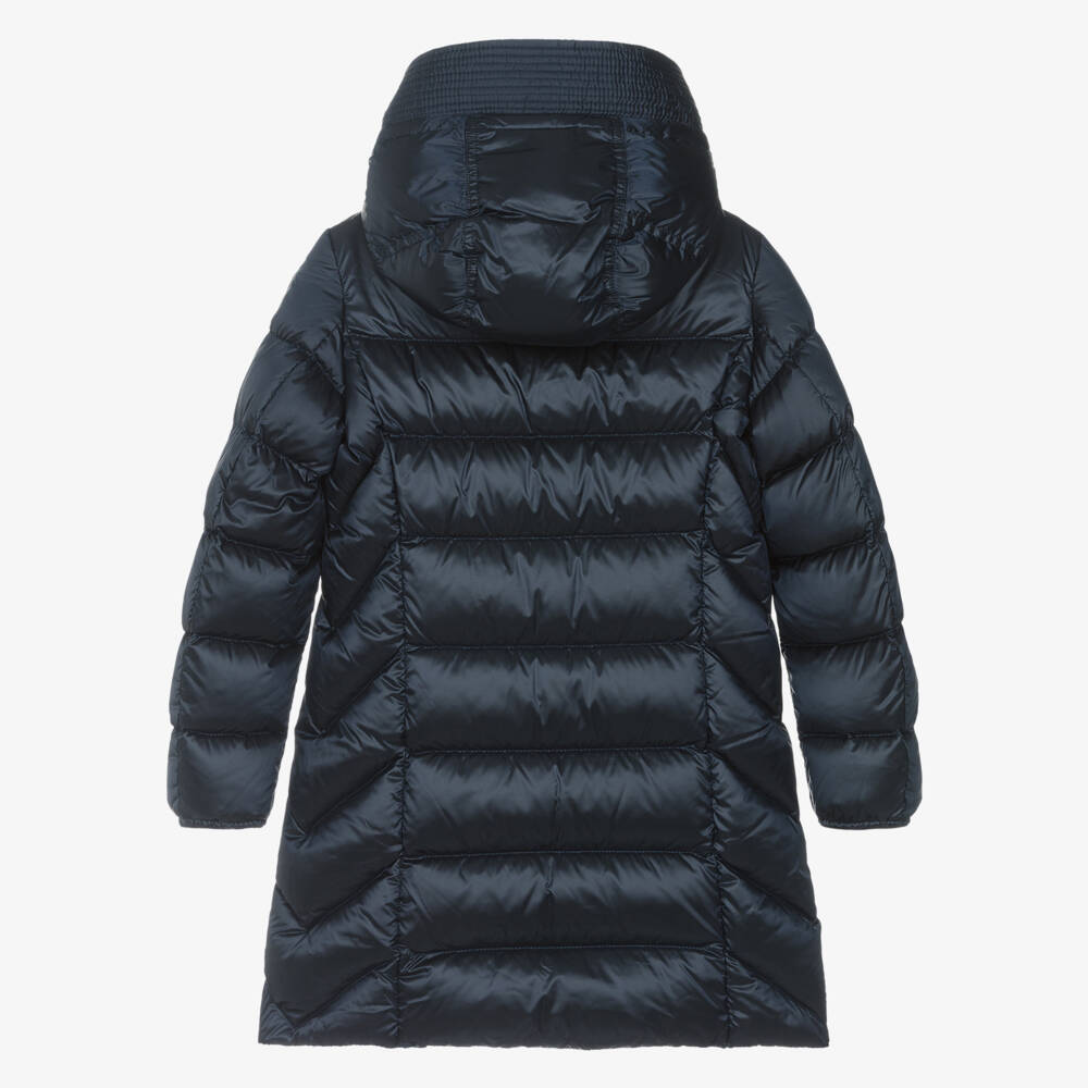 Parajumpers-Girls Blue Hooded Puffer Coat | Childrensalon