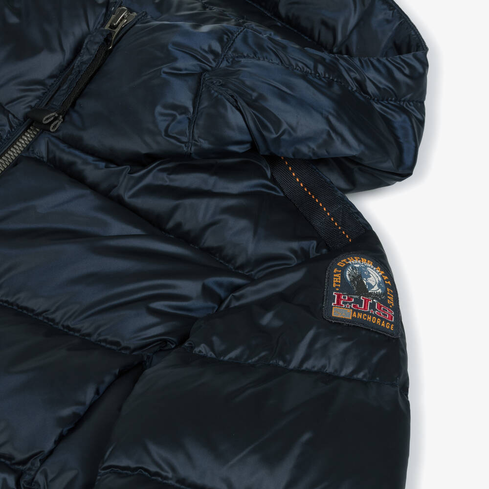 Parajumpers-Girls Blue Hooded Puffer Jacket | Childrensalon