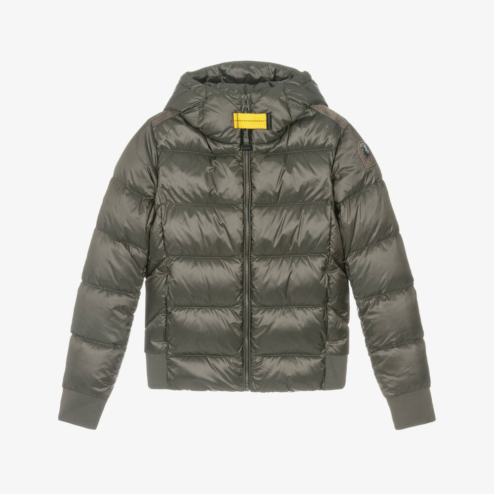 Parajumpers-Girls Olive Green Down Filled Mariah Puffer Jacket | Childrensalon