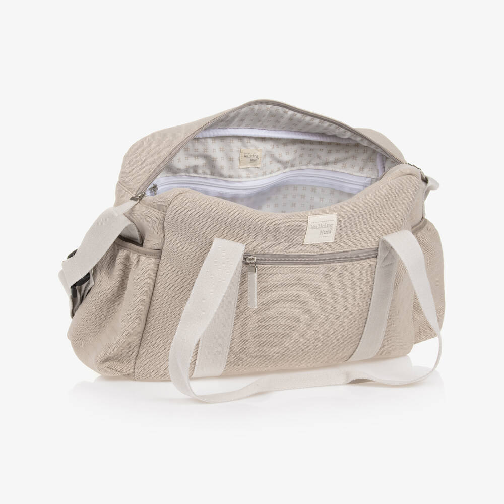 Pasito a Pasito Walking Mum-Beige Eco Mesh Changing Bag (39 cm) | Childrensalon