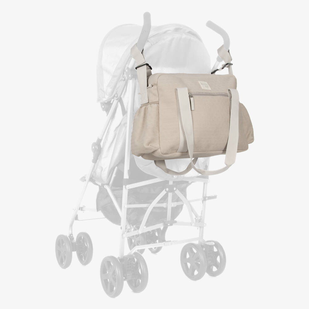 Pasito a Pasito Walking Mum-Beige Eco Mesh Changing Bag (39 cm) | Childrensalon