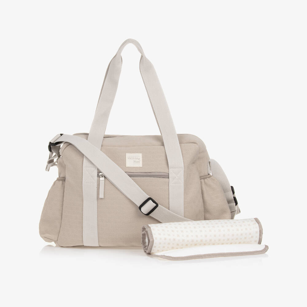 Pasito a Pasito Walking Mum-Beige Eco Mesh Changing Bag (39 cm) | Childrensalon
