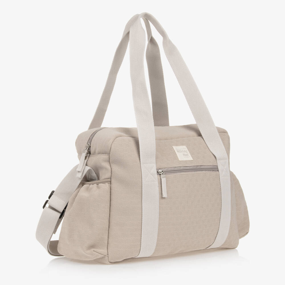 Pasito a Pasito Walking Mum-Beige Eco Mesh Changing Bag (39 cm) | Childrensalon