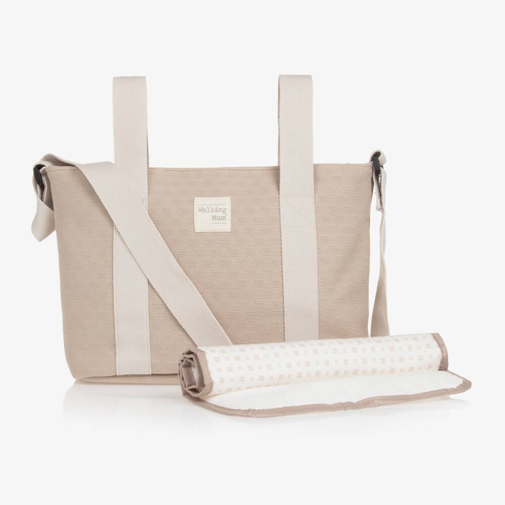 Pasito a Pasito Walking Mum-Beige Stroller Changing Bag (41cm) | Childrensalon