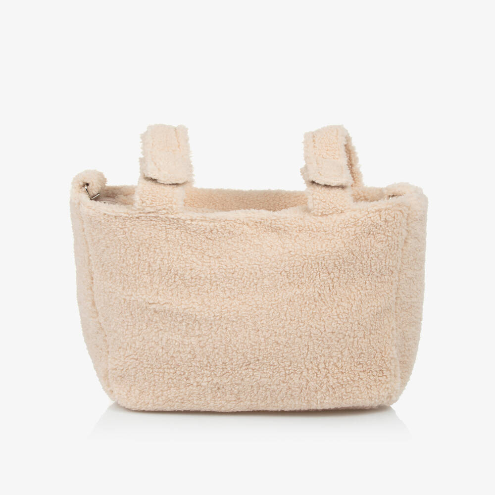 Pasito a Pasito-Пеленальная сумка бежевая из плюшевого флиса (47см) | Childrensalon