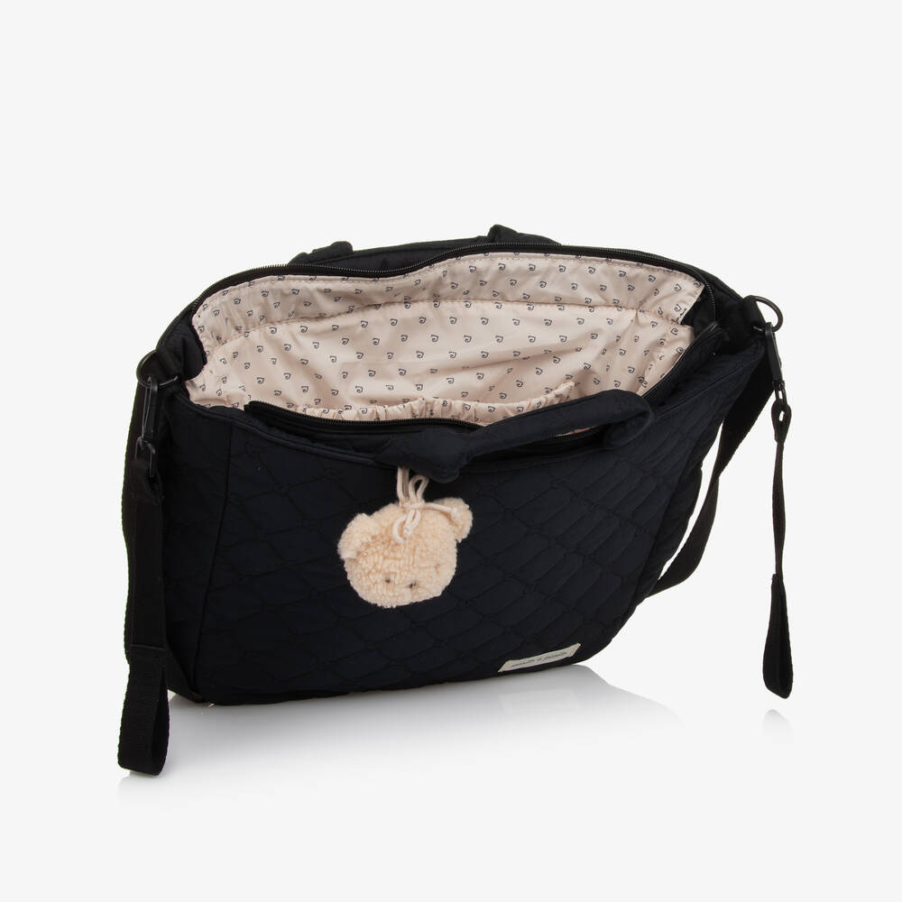 Pasito a Pasito-Black Quilted Changing Bag (45cm) | Childrensalon