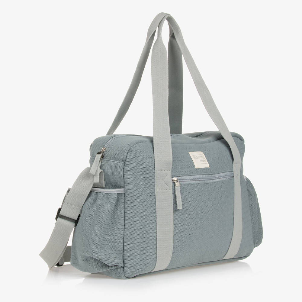 Pasito a Pasito Walking Mum-Пеленальная сумка голубая из экосетки (39см) | Childrensalon