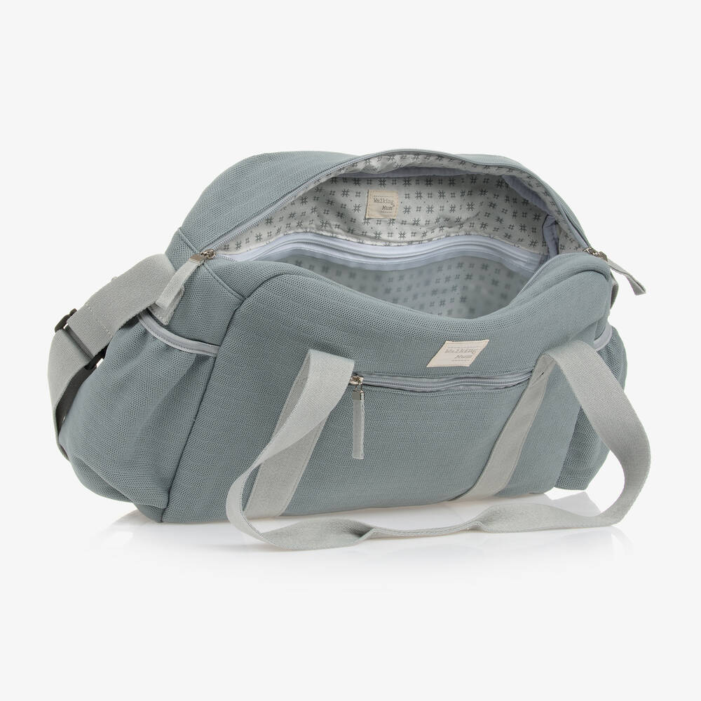 Pasito a Pasito Walking Mum-Пеленальная сумка голубая из экосетки (39см) | Childrensalon