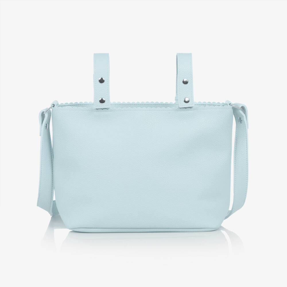 Pasito a Pasito-Blue Faux Leather Stroller Changing Bag (34cm) | Childrensalon
