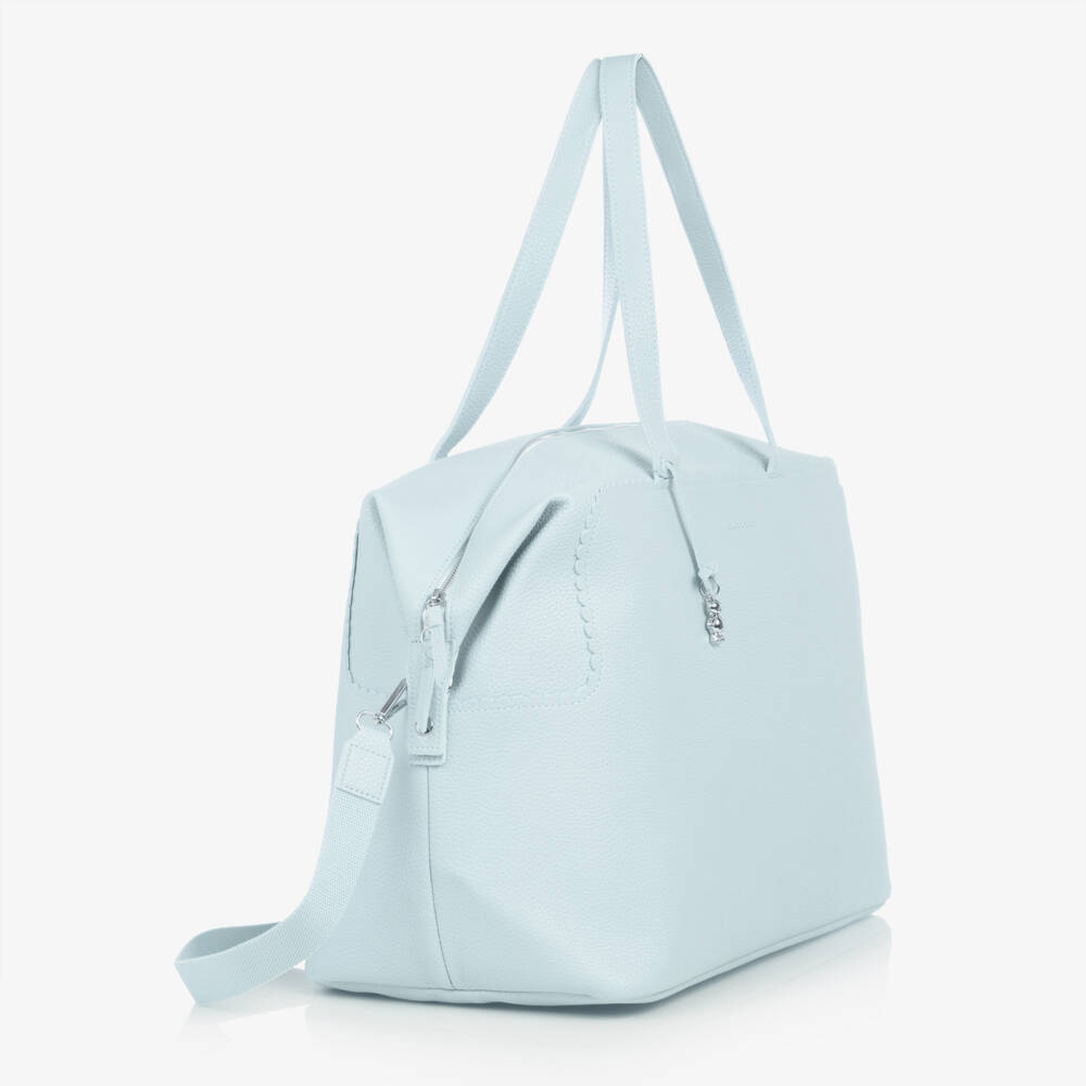 Pasito a Pasito-Blue Faux Leather Weekend Changing Bag (50cm) | Childrensalon