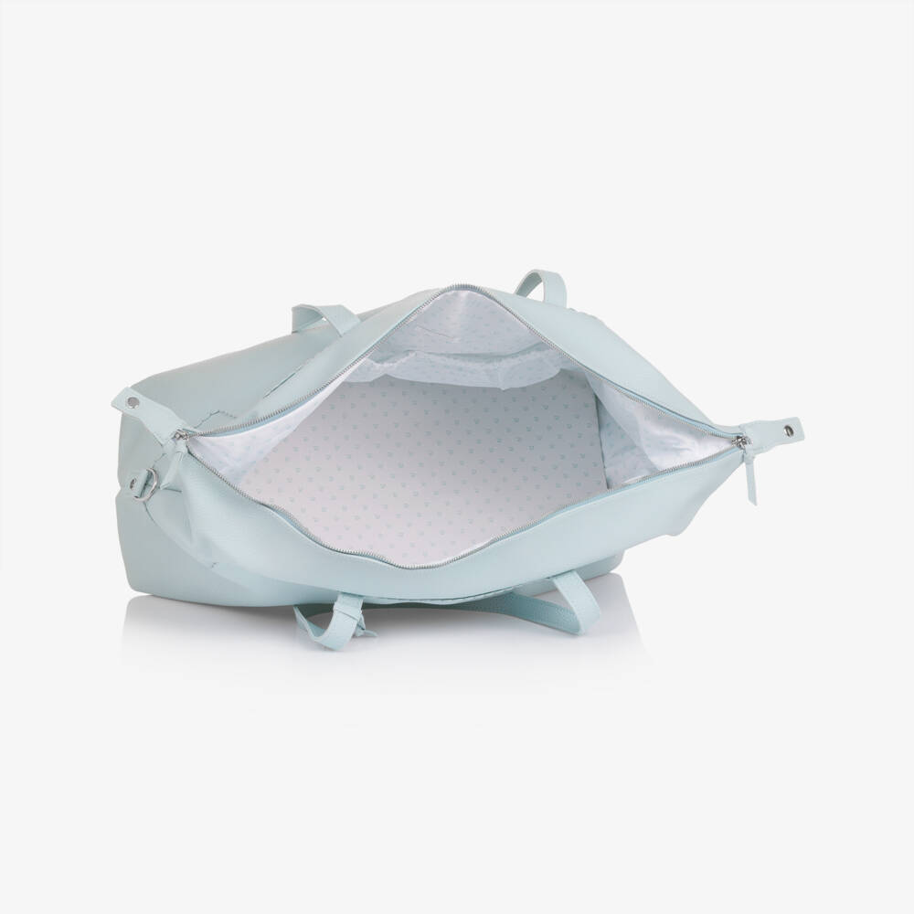 Pasito a Pasito-Blue Faux Leather Weekend Changing Bag (50cm) | Childrensalon