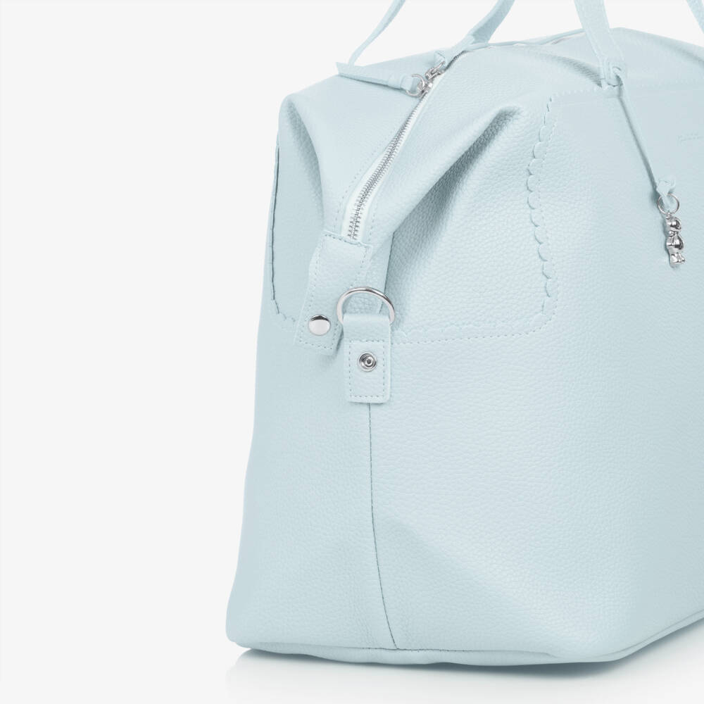 Pasito a Pasito-Blue Faux Leather Weekend Changing Bag (50cm) | Childrensalon