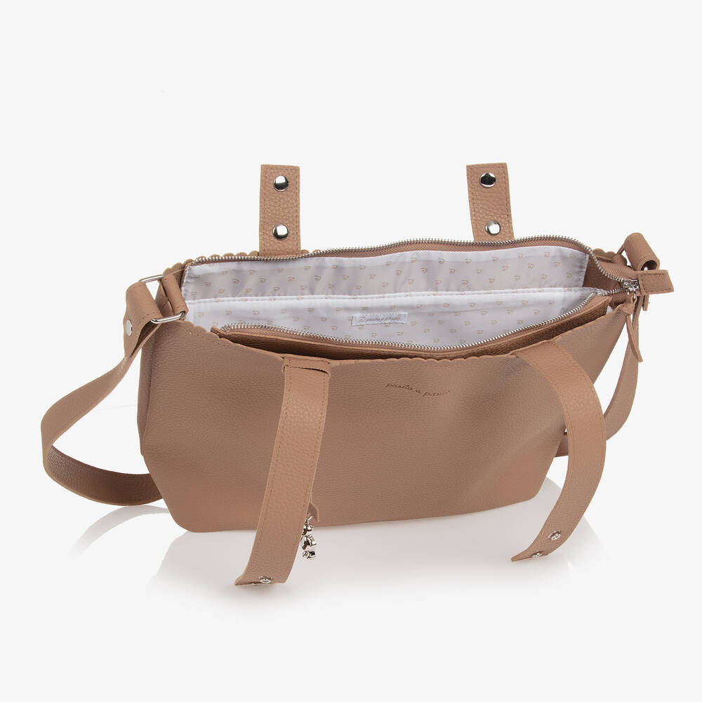 Pasito a Pasito-Сумка-органайзер коричневая из искусственной кожи для малышей (30см) | Childrensalon