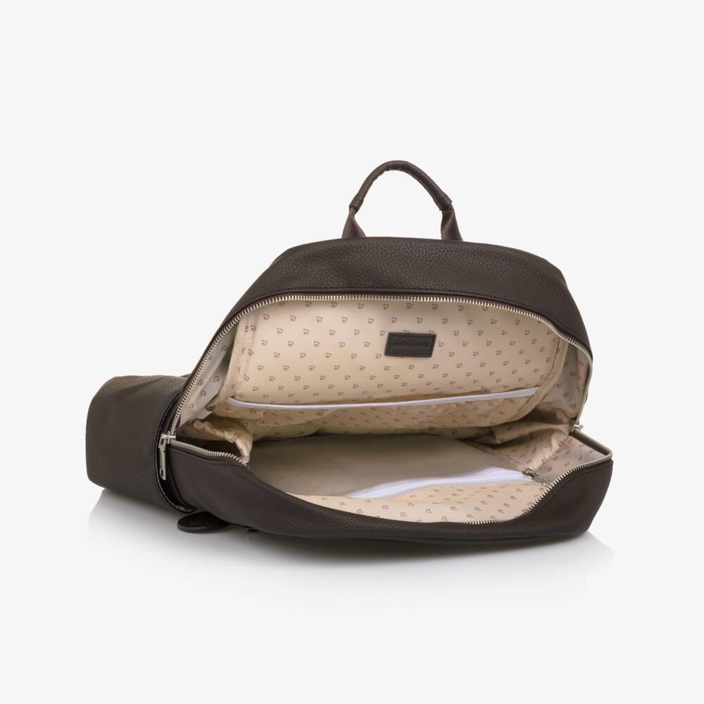 Pasito a Pasito-Пеленальный рюкзак коричневый из искусственной кожи Лондон (38см) | Childrensalon