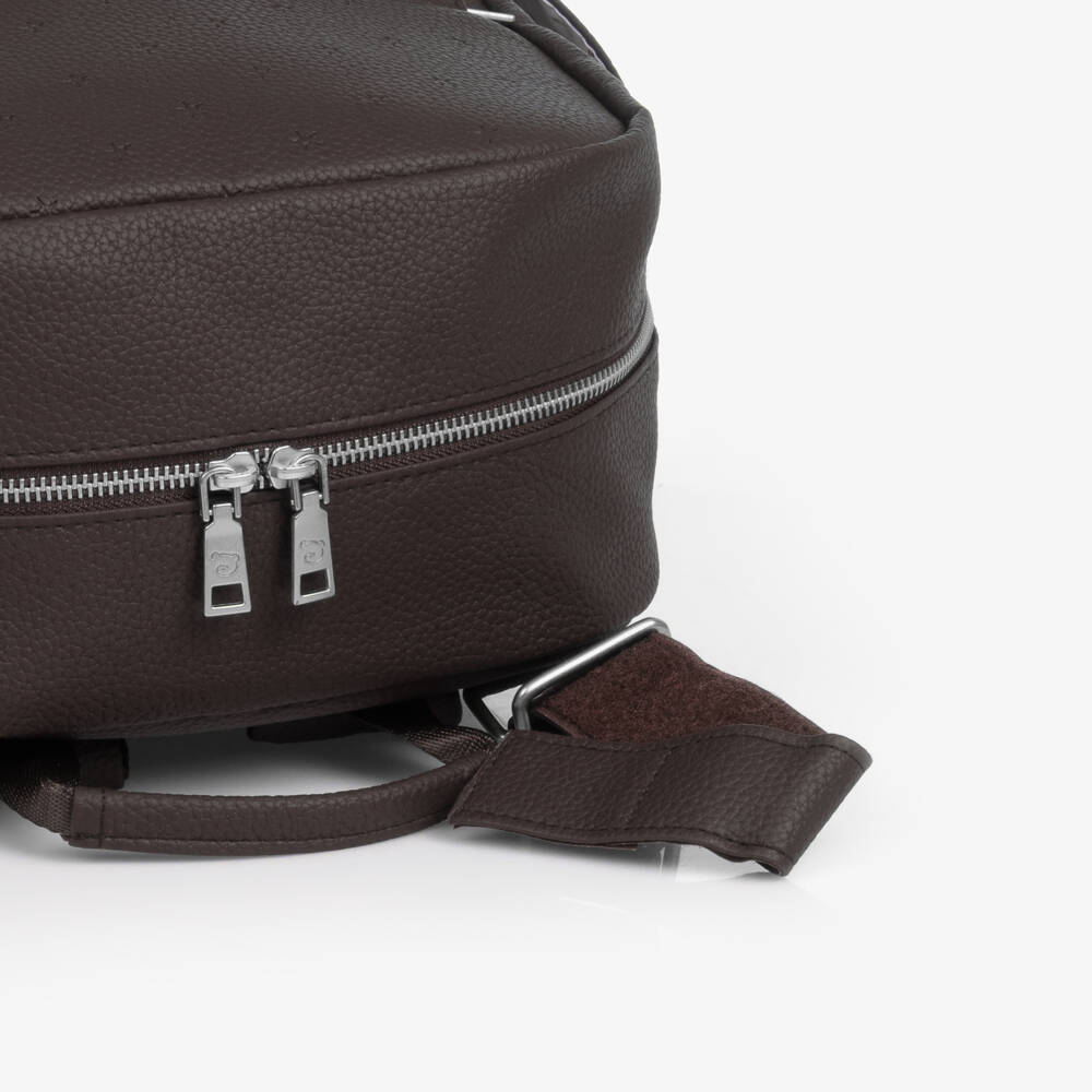 Pasito a Pasito-Пеленальный рюкзак коричневый из искусственной кожи Лондон (38см) | Childrensalon