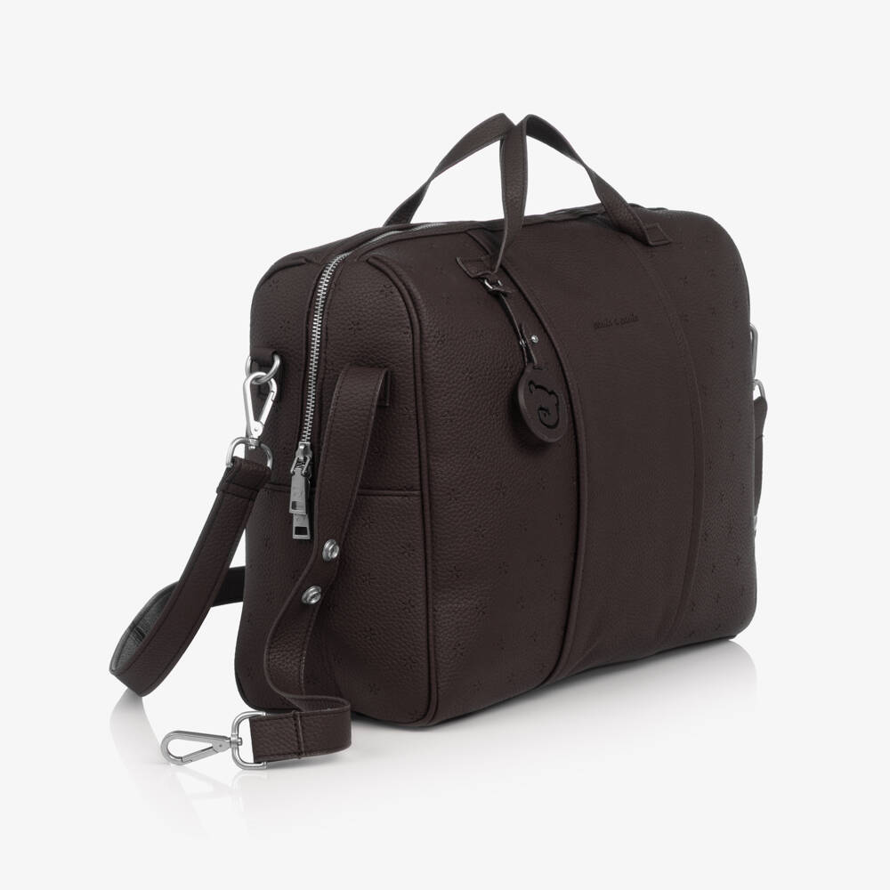 Pasito a Pasito-Пеленальная сумка Лондон коричневая из искусственной кожи (37см) | Childrensalon