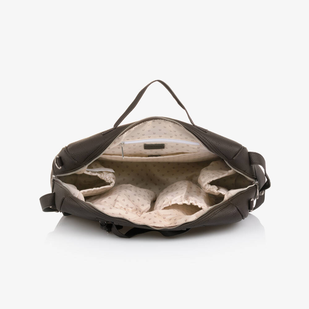 Pasito a Pasito-Пеленальная сумка Лондон коричневая из искусственной кожи (37см) | Childrensalon