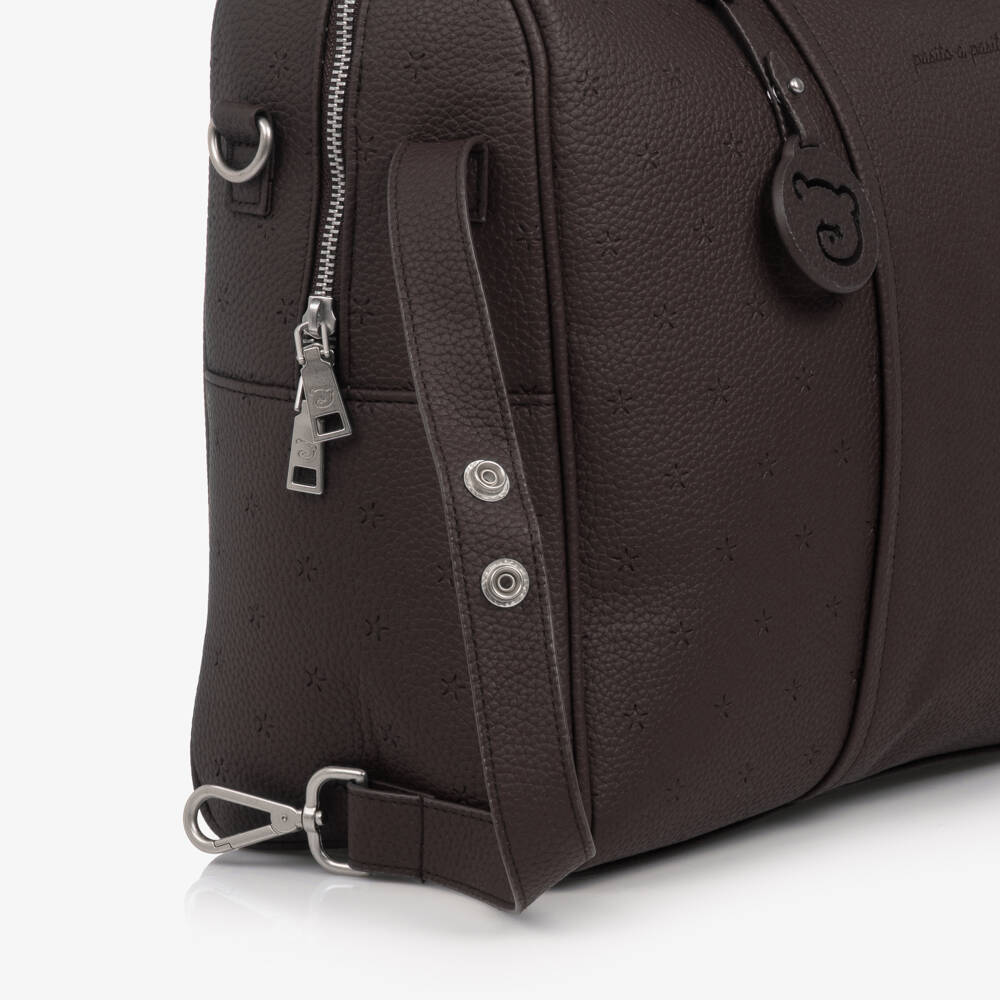 Pasito a Pasito-Пеленальная сумка Лондон коричневая из искусственной кожи (37см) | Childrensalon