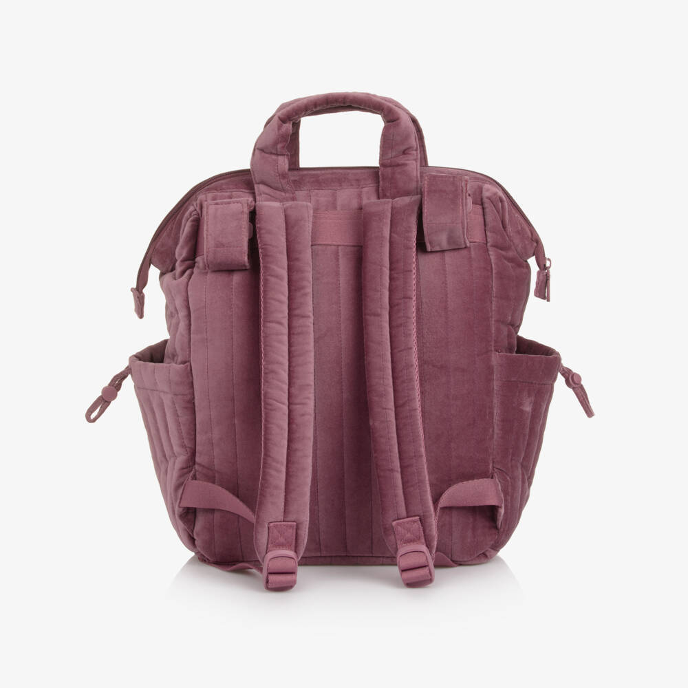 Pasito a Pasito-Рюкзак пеленальный вишневый вельветовый (40см) | Childrensalon