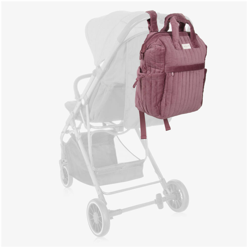 Pasito a Pasito-Рюкзак пеленальный вишневый вельветовый (40см) | Childrensalon
