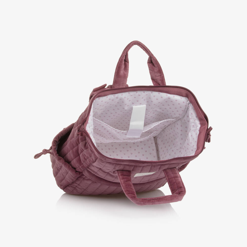 Pasito a Pasito-Рюкзак пеленальный вишневый вельветовый (40см) | Childrensalon
