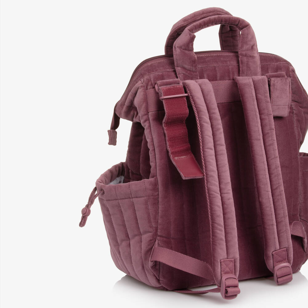 Pasito a Pasito-Рюкзак пеленальный вишневый вельветовый (40см) | Childrensalon