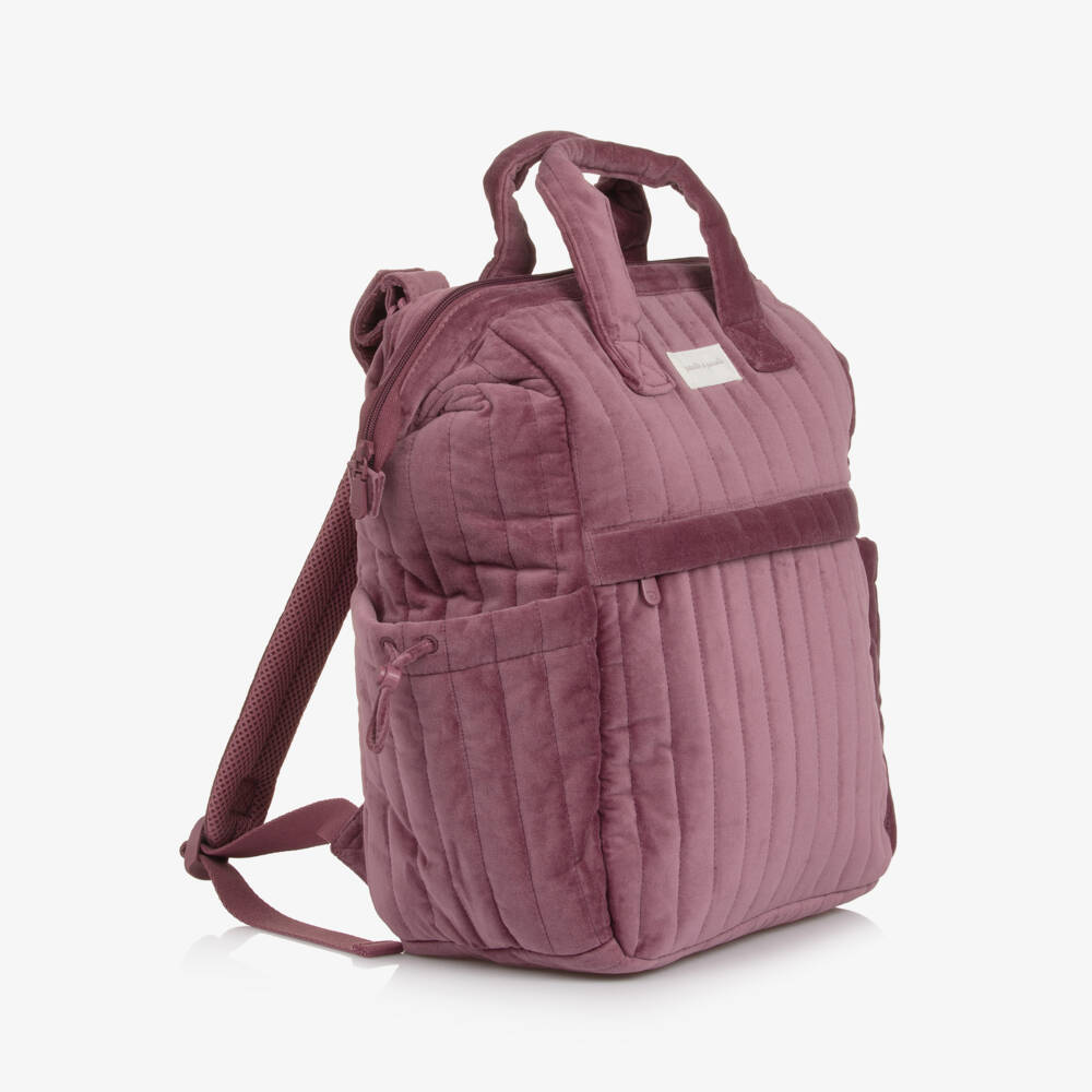Pasito a Pasito-Рюкзак пеленальный вишневый вельветовый (40см) | Childrensalon