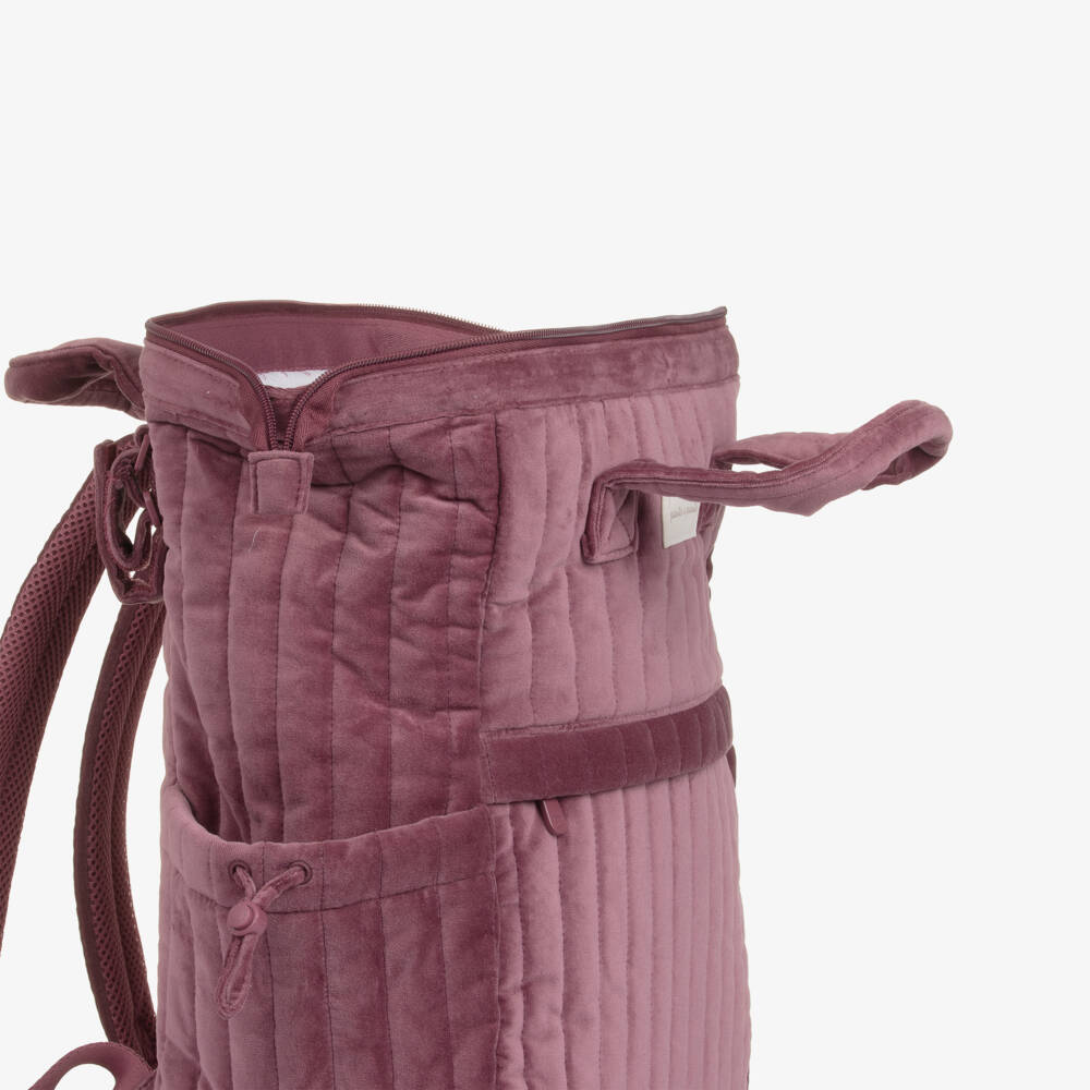 Pasito a Pasito-Рюкзак пеленальный вишневый вельветовый (40см) | Childrensalon