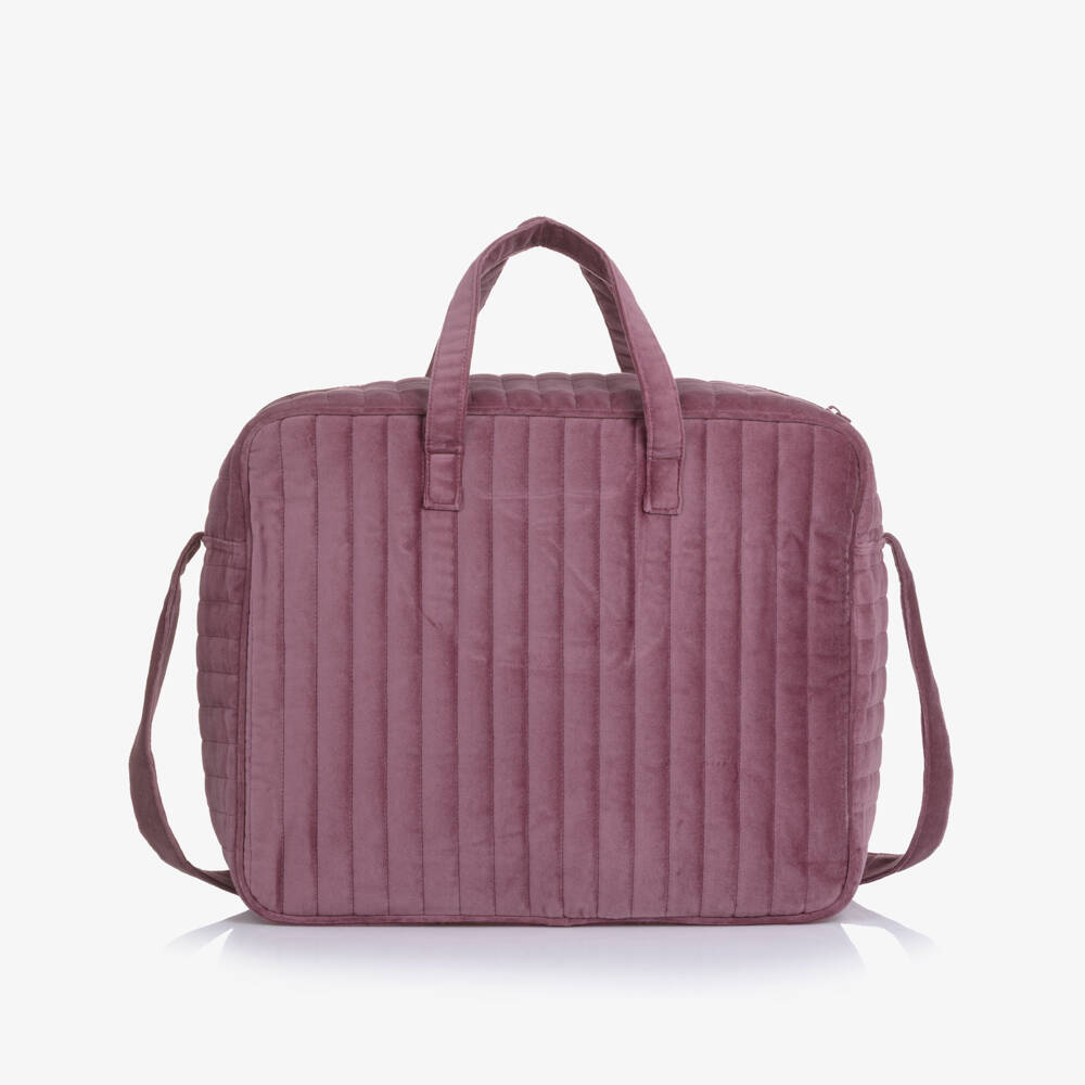 Pasito a Pasito-Cherry Velvet Suitcase (44cm) | Childrensalon