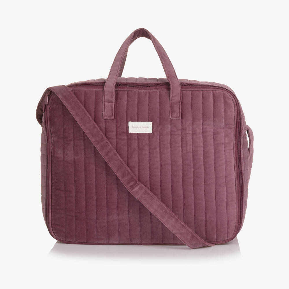Pasito a Pasito-Cherry Velvet Suitcase (44cm) | Childrensalon