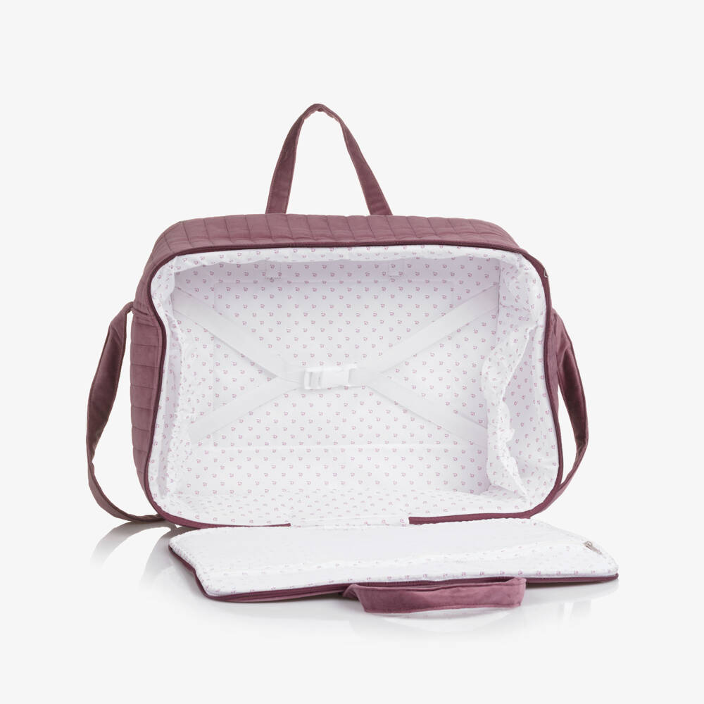 Pasito a Pasito-Cherry Velvet Suitcase (44cm) | Childrensalon