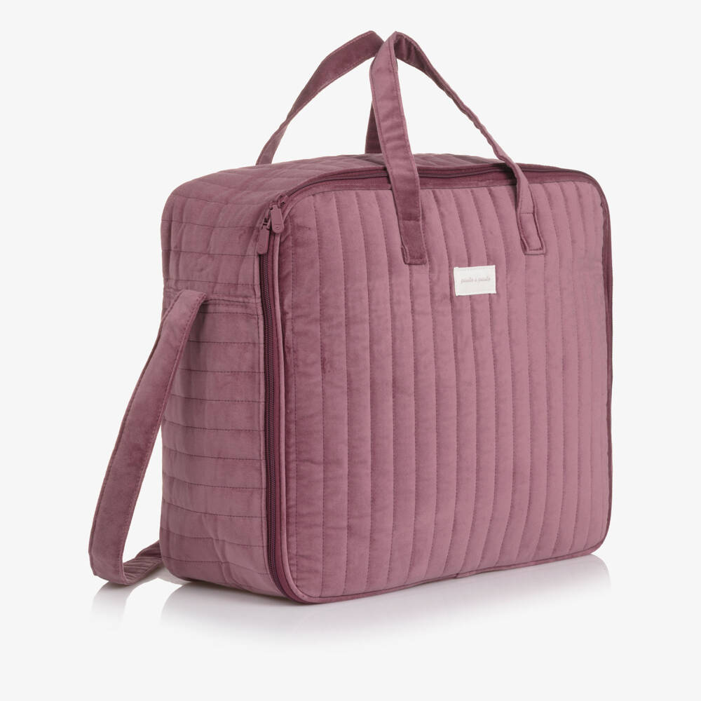 Pasito a Pasito-Cherry Velvet Suitcase (44cm) | Childrensalon