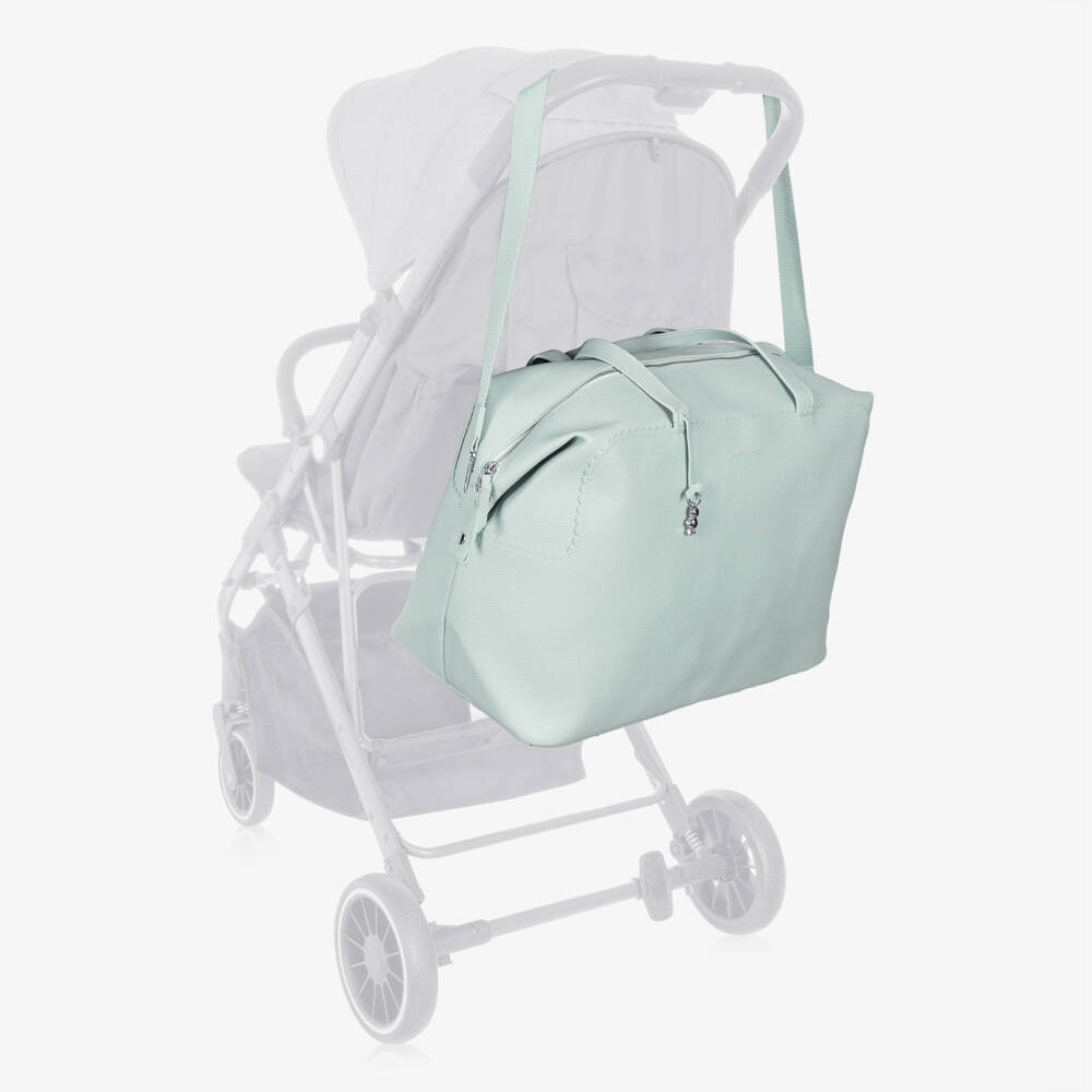 Pasito a Pasito-حقيبة تغيير الحفاضات جلد صناعي لون أخضر (50 سم) | Childrensalon