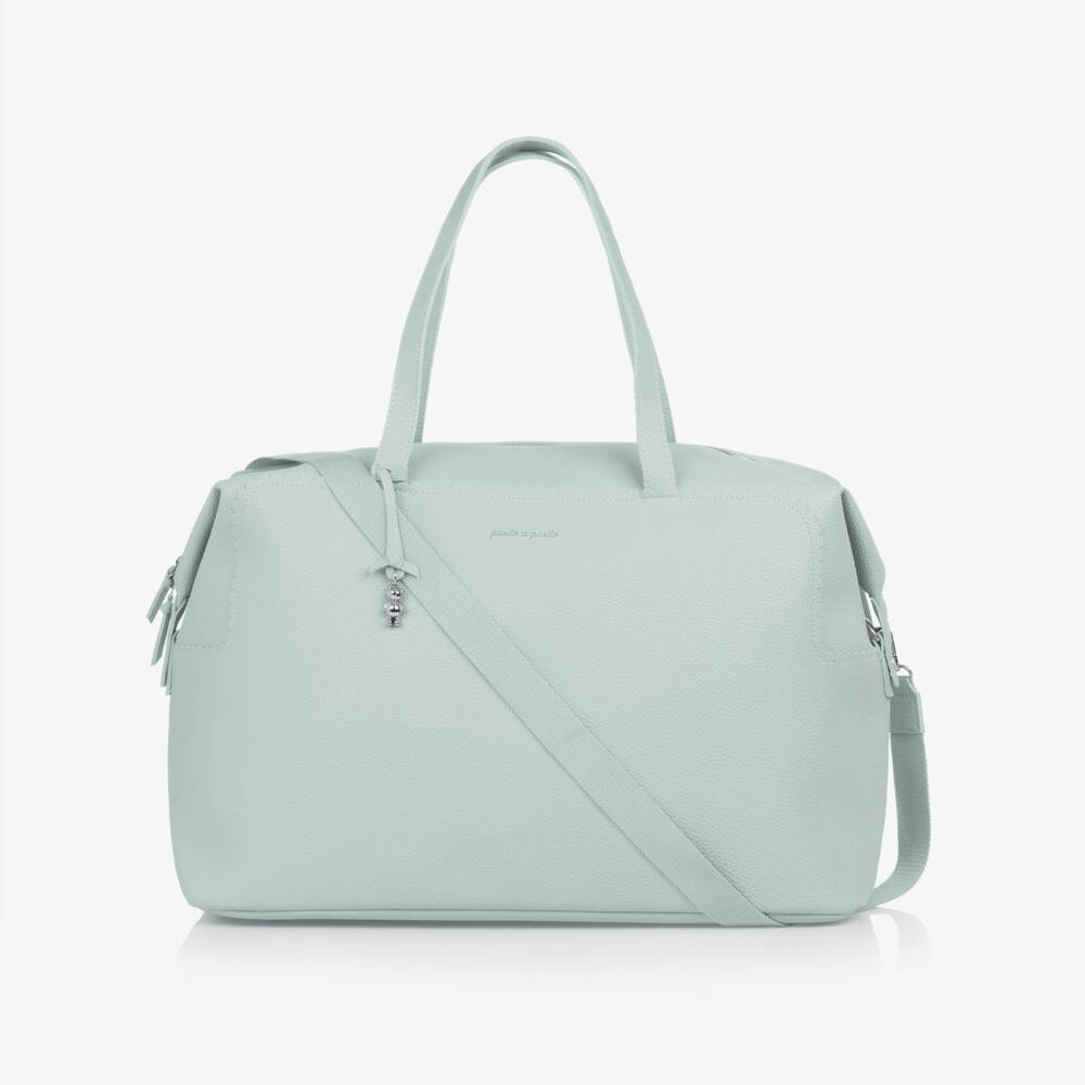 Pasito a Pasito-Green Faux Leather Weekend Changing Bag (50cm) | Childrensalon
