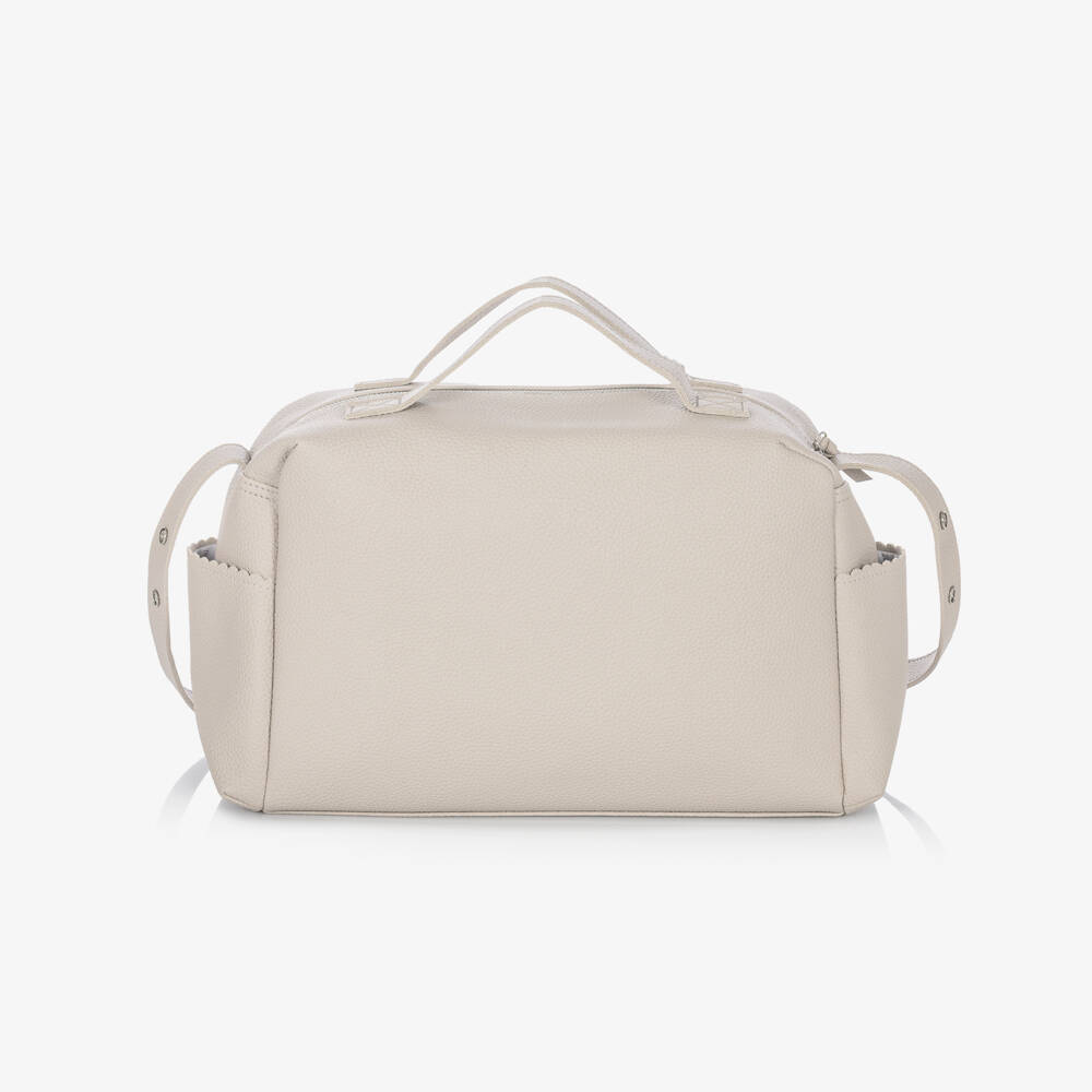 Pasito a Pasito-Grey Faux Leather Baby Changing Bag (43cm) | Childrensalon
