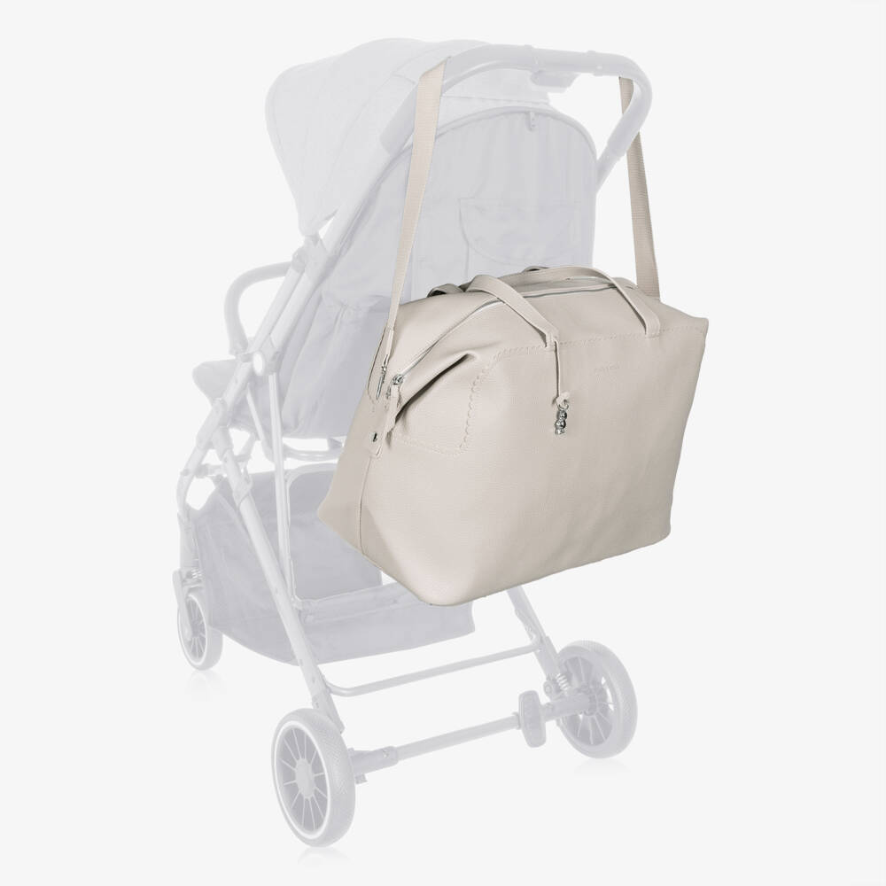 Pasito a Pasito-حقيبة تغيير الحفاضات جلد صناعي لون رمادي (50 سم) | Childrensalon