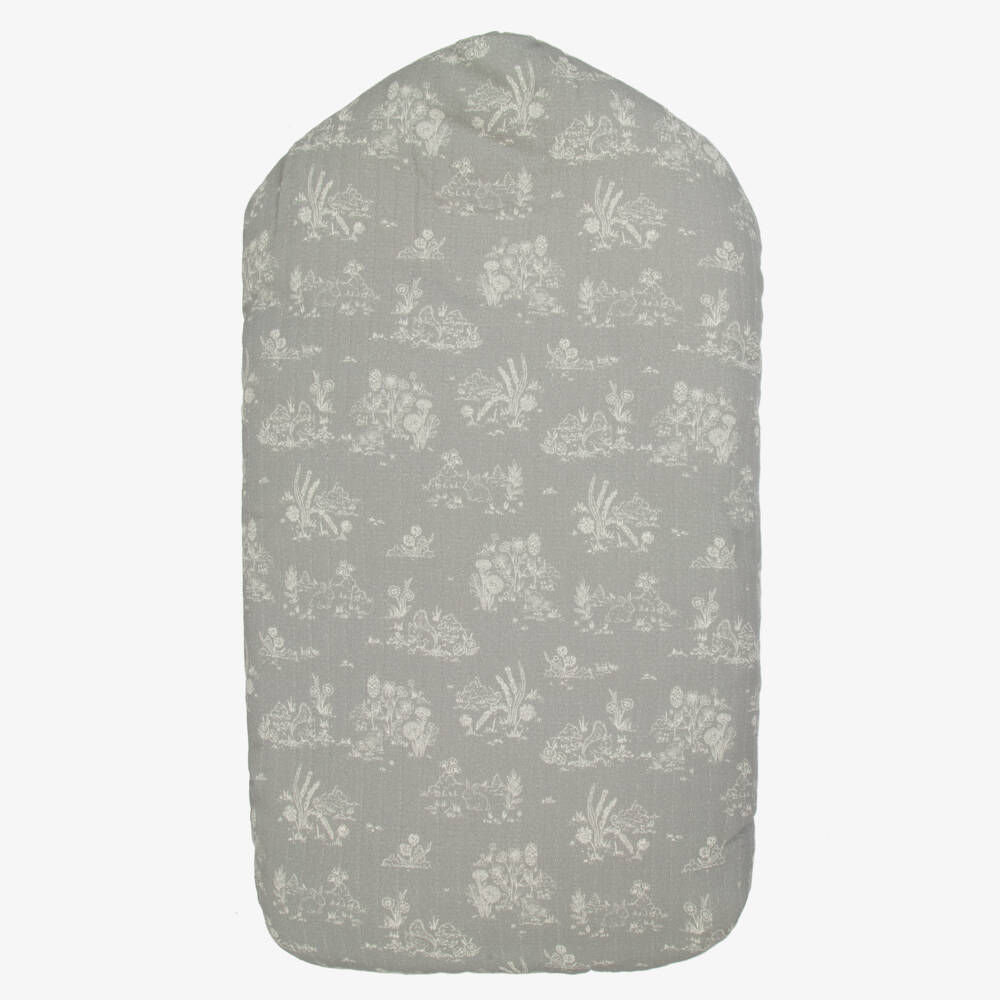 Pasito a Pasito-Grey Toile De Jouy Baby Nest (70cm)  | Childrensalon