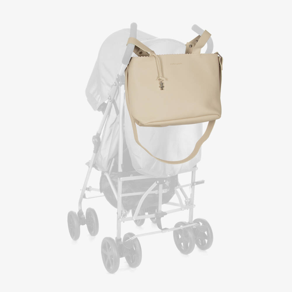 Pasito a Pasito-Ivory Faux Leather Changing Bag (39cm) | Childrensalon
