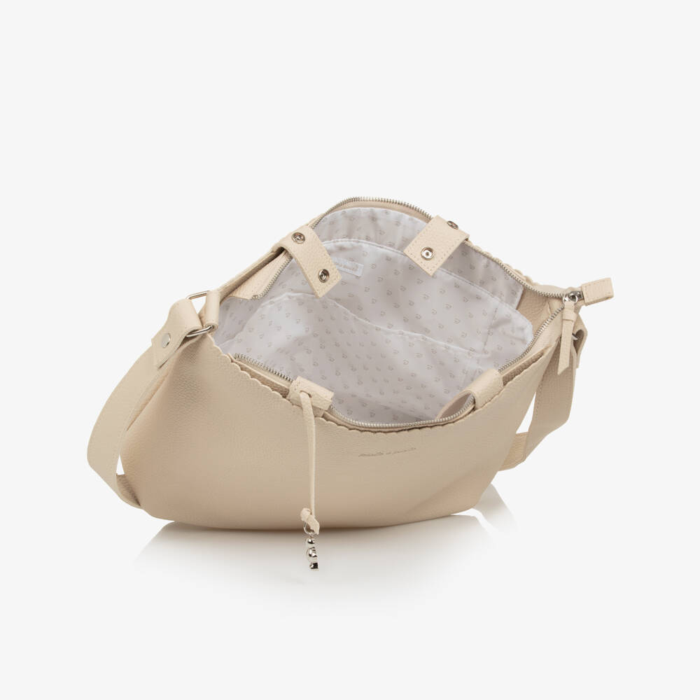 Pasito a Pasito-Ivory Faux Leather Changing Bag (39cm) | Childrensalon